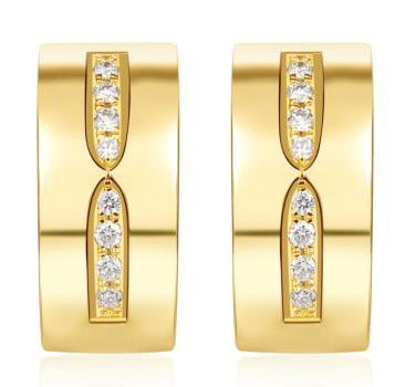 14K Yellow Gold Lab-Grown Diamond Stud Earrings - 0.184 ct Total · 699