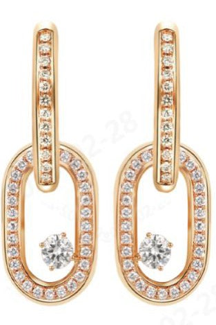 14K Rose Gold Lab-Grown Diamond Stud Earrings - 1.67 ct Total