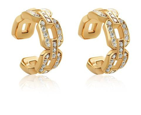 14K Yellow Gold Round Lab-Grown Diamond Stud Earrings - 0.37 ct Total