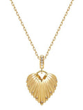 14K Yellow Gold Round Lab-Grown Diamond Necklace - 0.108 ct Total