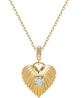 14K Yellow Gold Round Lab-Grown Diamond Necklace - 0.554 ct Total