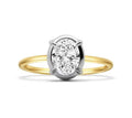 14K Two-Tone Gold Lab-Grown Diamond Ring - 1.04 ct Total