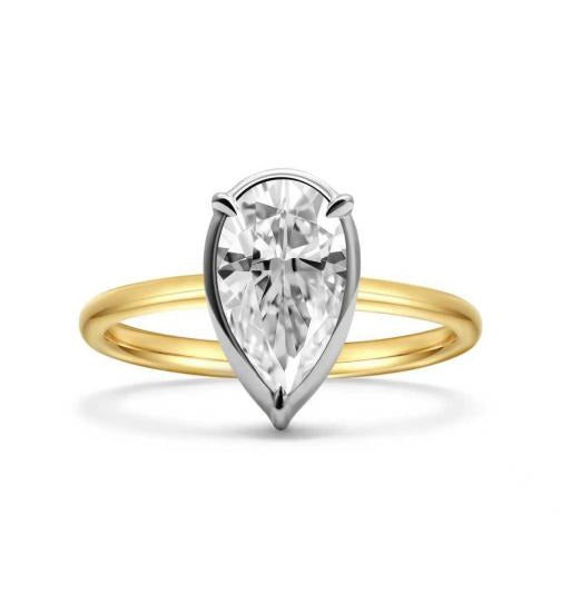 14K Two-Tone Gold Lab-Grown Diamond Ring - 1.01 ct Total · 6992000138