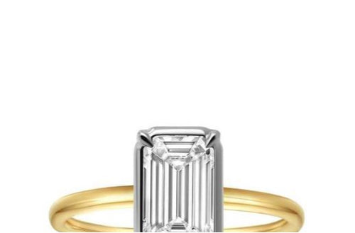 14K Two-Tone Gold Lab-Grown Diamond Ring - 1.01 ct Total · 6992000140
