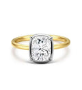 14K Two-Tone Gold Lab-Grown Diamond Ring - 1.08 ct Total