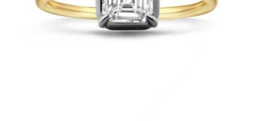 14K Two-Tone Gold Lab-Grown Diamond Ring - 1.08 ct Total