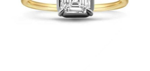14K Two-Tone Gold Lab-Grown Diamond Ring - 1.08 ct Total