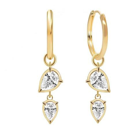 14K Yellow Gold Lab-Grown Diamond Stud Earrings - 1.179 ct Total