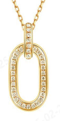 14K Yellow Gold Lab-Grown Diamond Pendant - 0.498 ct Total