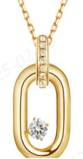14K Gold Lab-Grown Diamond Necklace - 0.482 ct Total