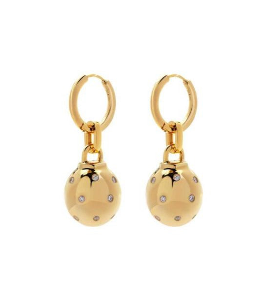 14K Yellow Gold Round Lab-Grown Diamond Stud Earrings - 0.54 ct Total