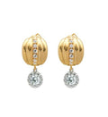14K Two-Tone Gold Round Lab-Grown Diamond Stud Earrings - 1.668 ct Tot