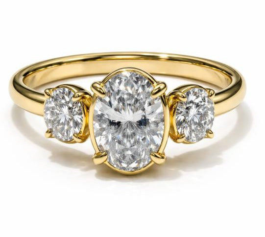 14K Two-Tone Gold Lab-Grown Diamond Ring - 1.322 ct Total