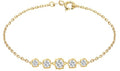 14K Two-Tone Gold Lab-Grown Diamond Bracelet - 1.442 ct Total