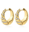 14K Yellow Gold Round Lab-Grown Diamond Stud Earrings - 0.625 ct Total
