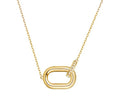 14K Yellow Gold Round Lab-Grown Diamond Necklace - 0.101 ct Total