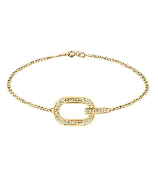 14K Yellow Gold Round Lab-Grown Diamond Bracelet - 0.509 ct Total