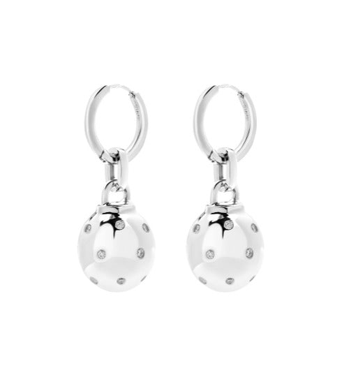 14K White Gold Round Lab-Grown Diamond Stud Earrings - 0.538 ct Total