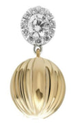 14K Two-Tone Gold Round Lab-Grown Diamond Necklace - 0.696 ct Total