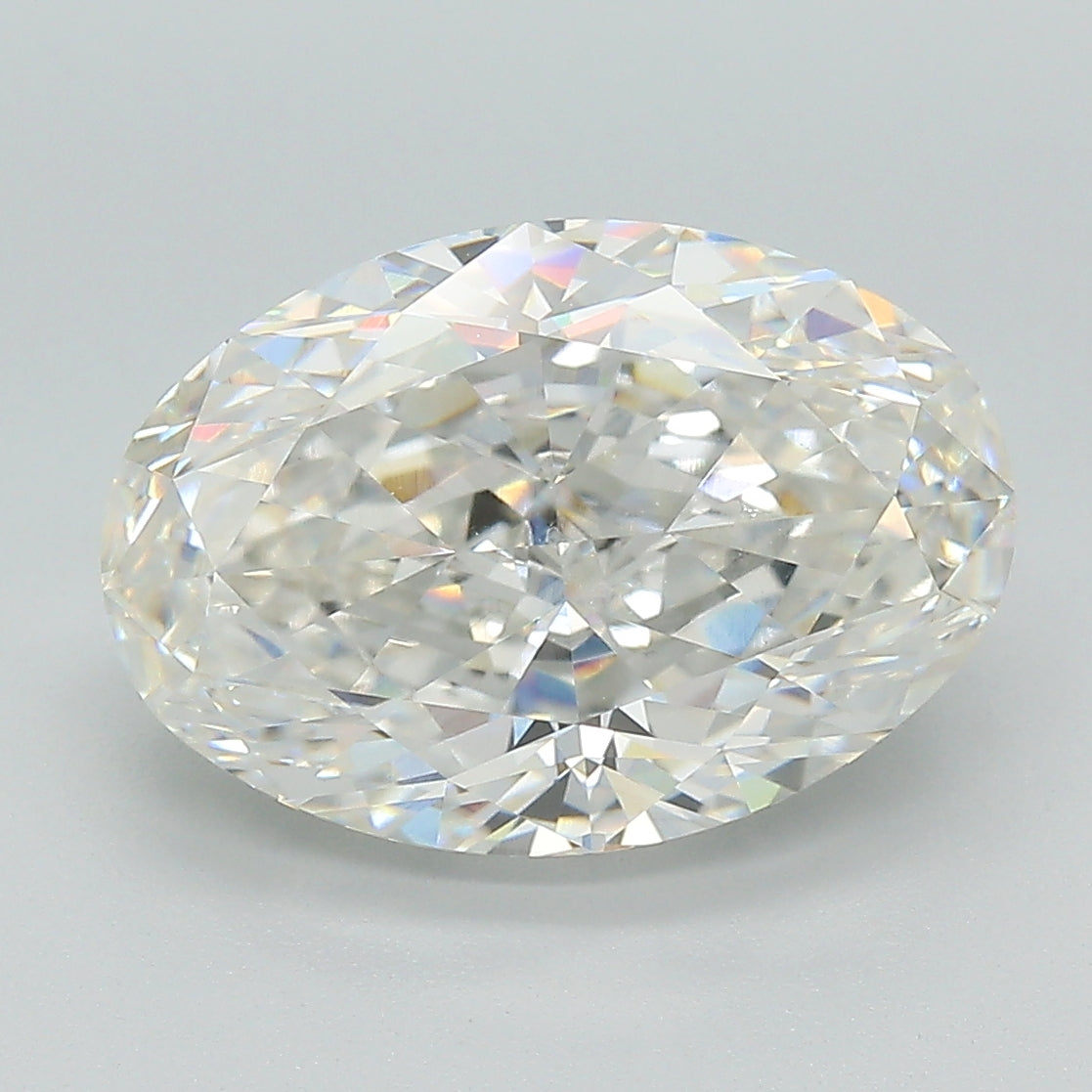5.23 ct oval brilliant lab grown diamond, H color VVS2, IGI certified loose stone