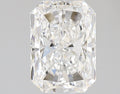 1.58 ct radiant cut lab grown diamond, E color VVS2, IGI certified loose stone