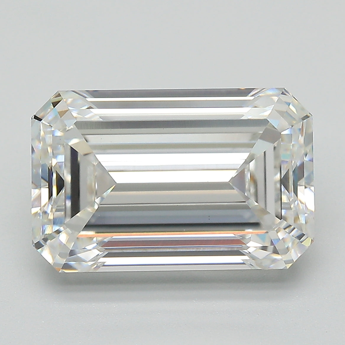 7.23 ct emerald cut lab grown diamond, F color VVS2, IGI certified loose stone