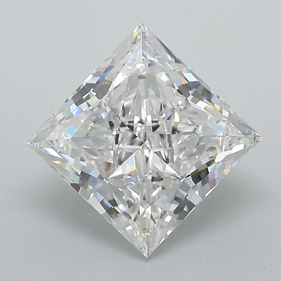 3.04 ct princess cut lab grown diamond, D color VS1, IGI certified loose stone